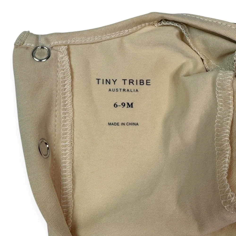 Tiny Tribe Baby Long Sleeve Romper Green‎ Stripe